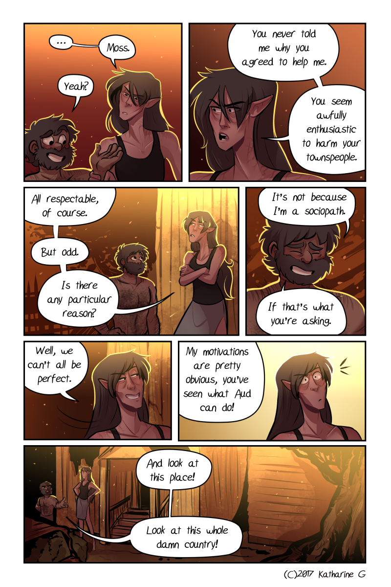 Ironically that last panel came out looking very pretty. This makes Moss even angrier.